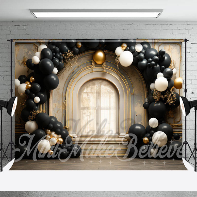 Aperturee - Arched Door Balloons birthday cake smash backdrops