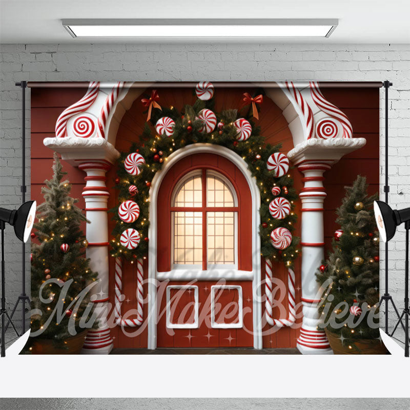 Aperturee - Arched Door Tree Photography Christmas Backdrop