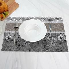 Aperturee - Artistic Elegant Pattern Dining Set Of 4 Placemats