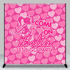 Aperturee - Assorted Pink Heart Custom Birthday Party Backdrop