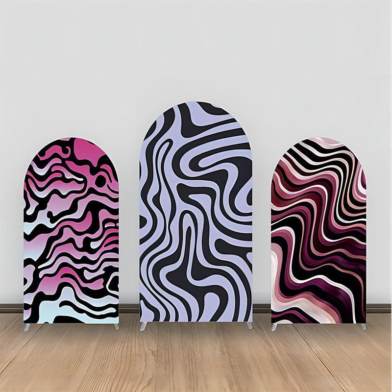 Aperturee - Assorted Purple Leopard Abstract Arch Backdrop Kit