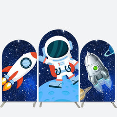 Aperturee Astronaut Galaxy Space Baby Shower Arch Backdrop Kit