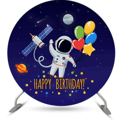 Aperturee - Astronaut Space Boy Birthday Round Backdrop Kit