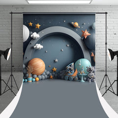 Aperturee - Astronaut Stars Sweep Galaxy Backdrop For Cake Smash