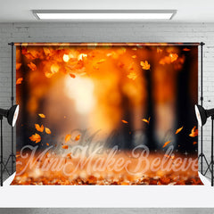 Aperturee - Autumn Fallen Leaves Orange Photo Studio Backdrop