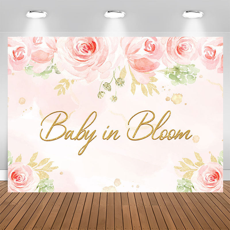 Aperturee - Baby In Bloom Floral Backdrop for Gender Reveal