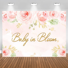 Aperturee - Baby In Bloom Floral Backdrop for Gender Reveal