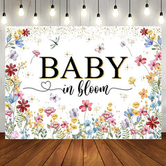 Aperturee - Baby In Bloom Floral Gender Reveal Backdrop For Girl