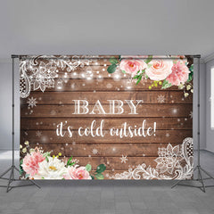 Aperturee - Baby Is Cold Outside Gender Reveal Winter Backdrop