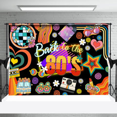 Aperturee - Back To 80S Sequin Ball Floral Heart Dance Backdrop