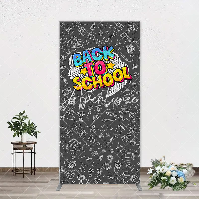 Aperturee - Back To School Black Board Party Arch Backdrop Cover