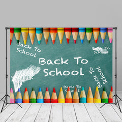 Aperturee - Back To School Chalkboard Pencils Photo Backdrop