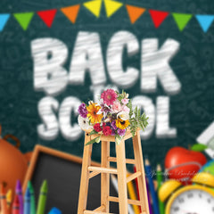 Aperturee - Back To School Pencils Photo Backdrops For Kids