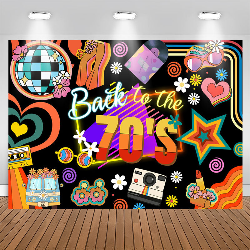 Aperturee - Back To The 70s Groovy Ballroom Birthday Backdrop