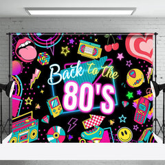 Aperturee - Back To The 80s Cartoon Hiphop Black Dance Backdrop