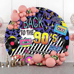 Aperturee - Back To The 90s Disco Musical Round Party Backdrop