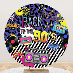 Aperturee - Back To The 90s Disco Musical Round Party Backdrop