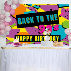 Aperturee - Back To The 90S Retro Birthday Party Backdrop