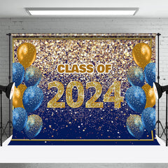 Aperturee - Balloon Gold Sparkling Bokeh 2023 Grad Photo Backdrop