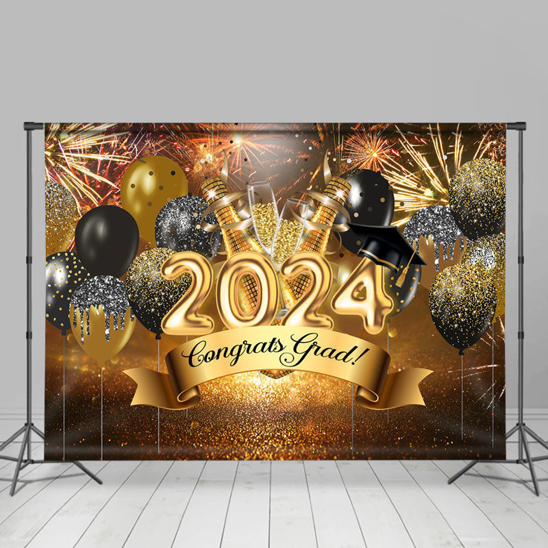 Aperturee - Balloon Spark Congrats Grad 2023 Photo Backdrop