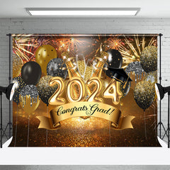 Aperturee - Balloon Spark Congrats Grad 2023 Photo Backdrop