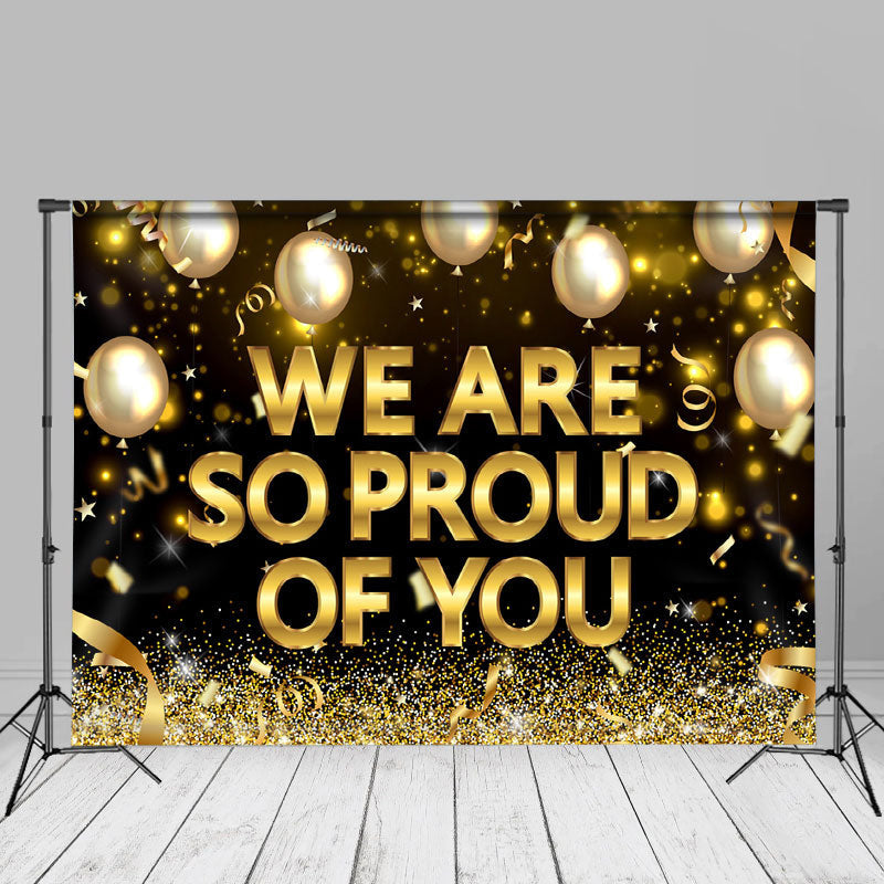 Aperturee - Balloon We Are So Proud Of You Graduation Backdrop