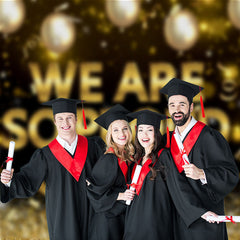 Aperturee - Balloon We Are So Proud Of You Graduation Backdrop