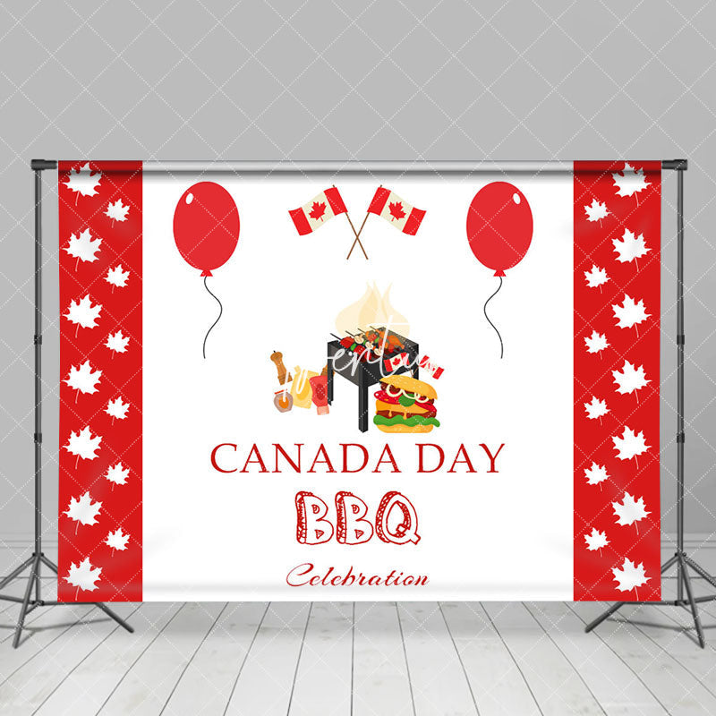 Aperturee - Balloons Bbq Celebration Happy Canada Day Backdrop