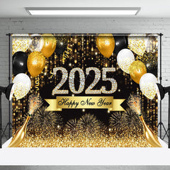 Aperturee - Balloons Happy New Year 2025 Celebrate Festival Backdrop