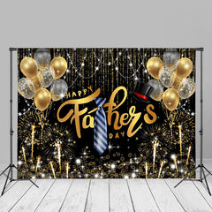 Aperturee - Balloons Sparkling Black Bokeh Fathers Day Backdrop