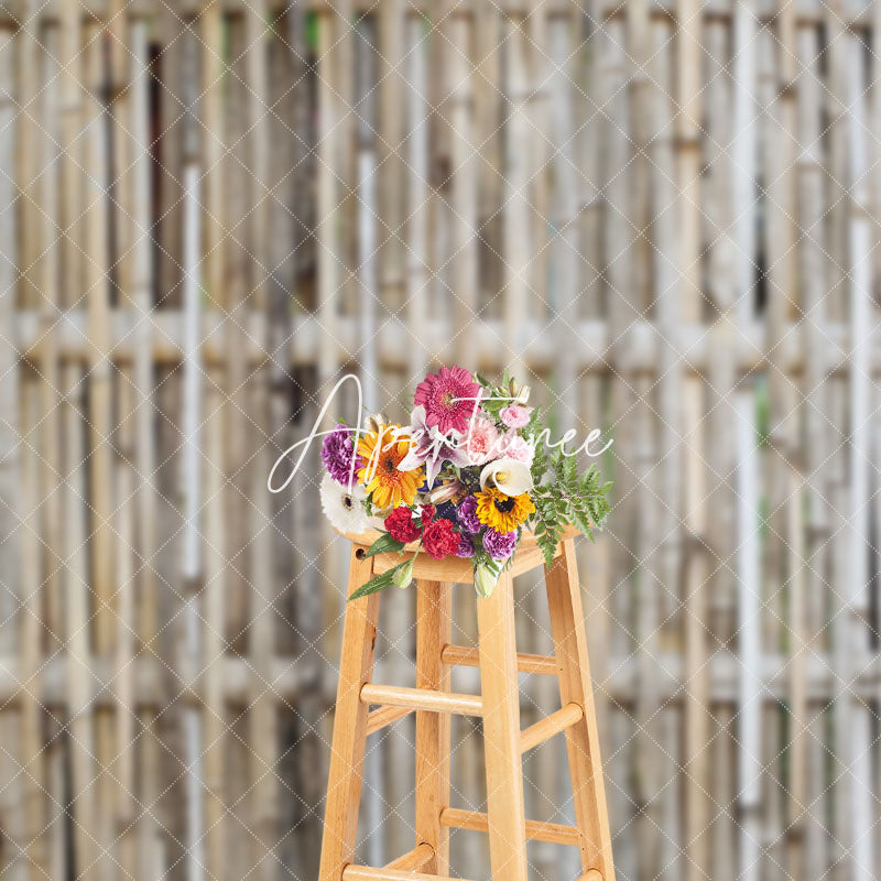 Aperturee - Bamboo Texture Vintage Natural Wall Wood Backdrop