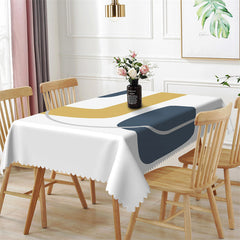 Aperturee - Bar Color Block Modern Artistic Rectangle Tablecloth