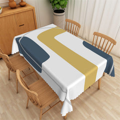 Aperturee - Bar Color Block Modern Artistic Rectangle Tablecloth