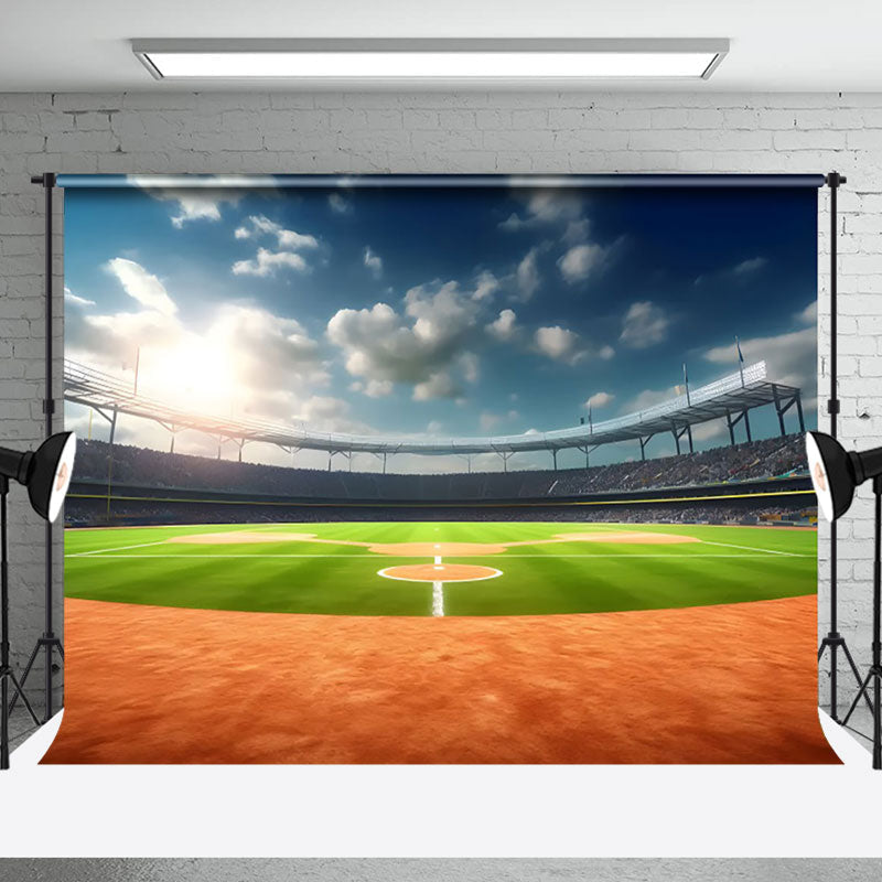 Aperturee - Baseball Field Bleachers Game Backdrop For Party