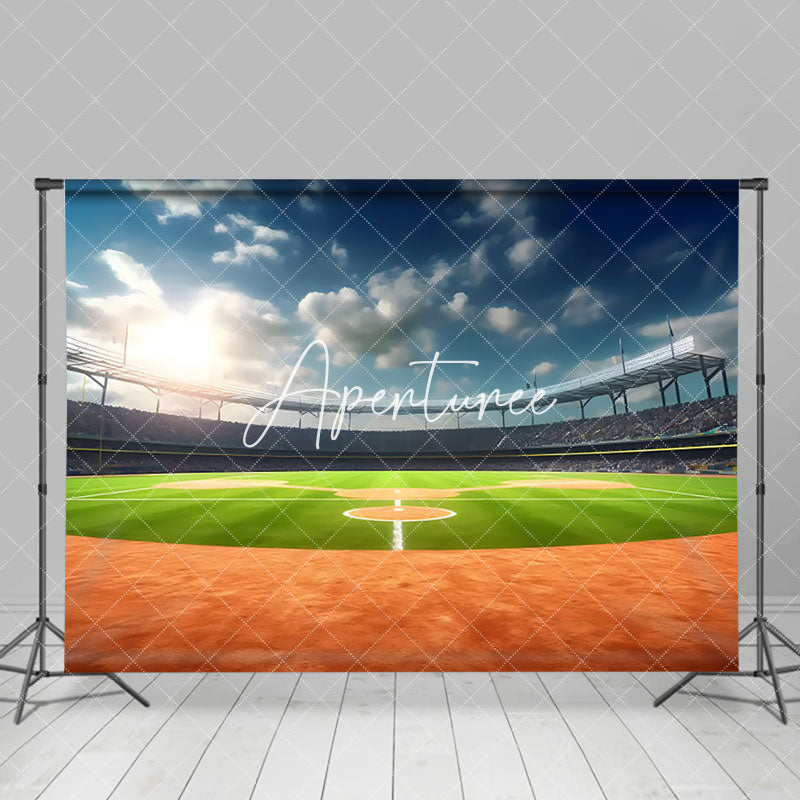 Aperturee - Baseball Field Bleachers Game Backdrop For Party