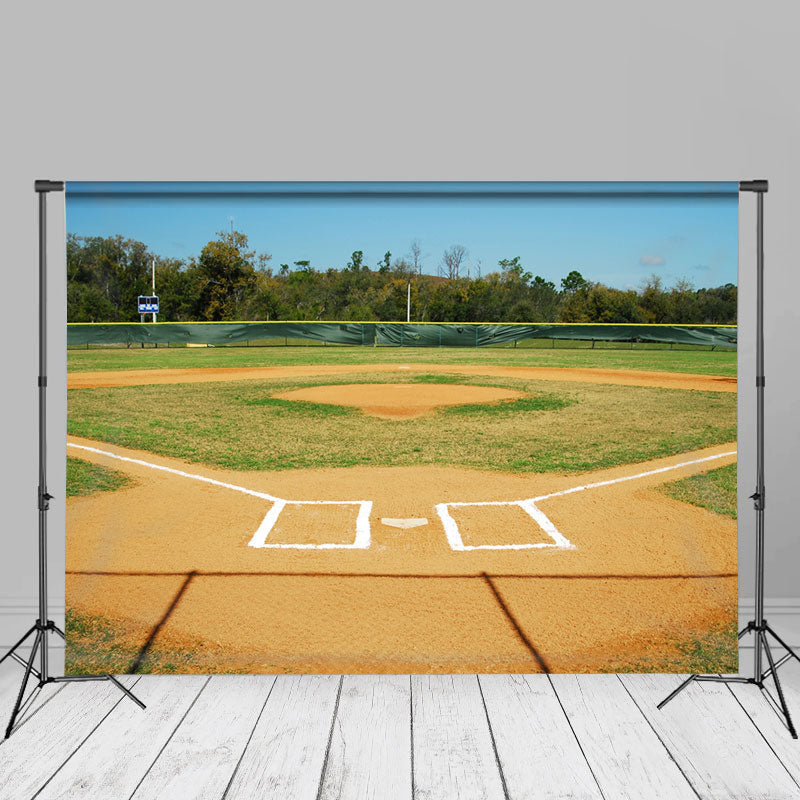 Aperturee - Baseball Park Blue Sky Sports Photography Backdrop