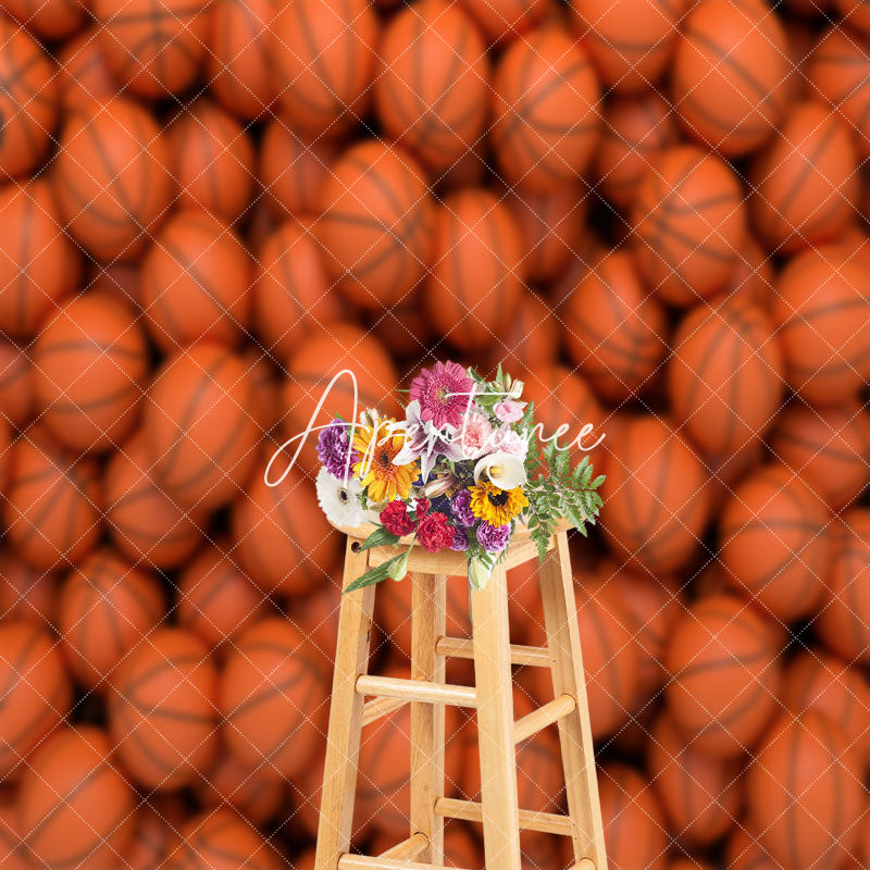 Aperturee - Basket Balls Sports Backdrops For Cake Smash Photo