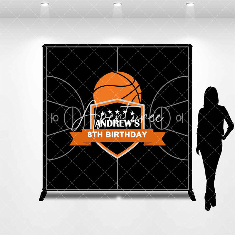 Aperturee - Basketball Field Sport Custom 8th Birthday Backdrop