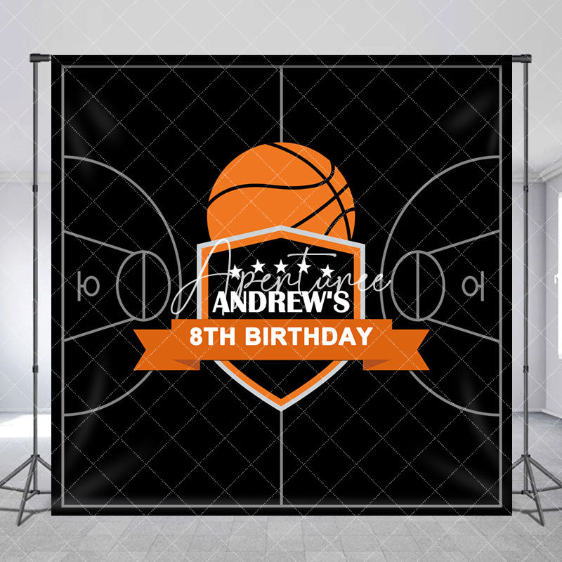 Aperturee - Basketball Field Sport Custom 8th Birthday Backdrop