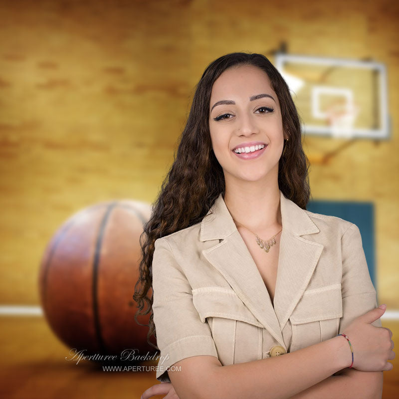 Aperturee - Basketball Floor Court Bokeh Backdrop For Photo Booth