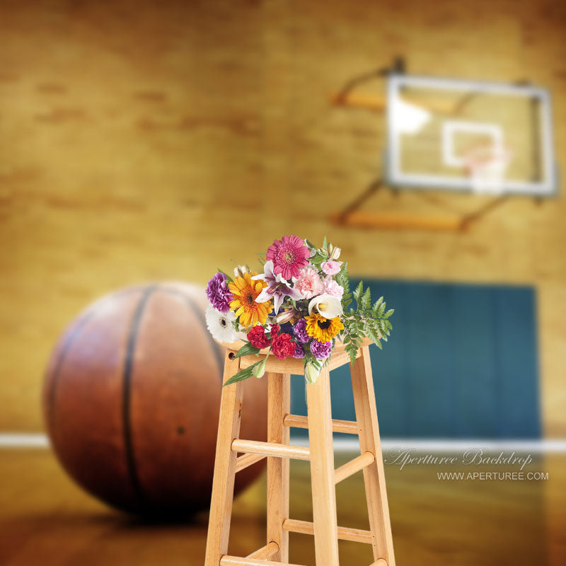 Aperturee - Basketball Floor Court Bokeh Backdrop For Photo Booth