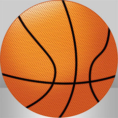 Aperturee - Basketball Happy Birthday Round Backdrop Kit For Boys