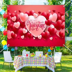 Aperturee - Be My Valentine Repeat Heart Valentines Day Backdrop