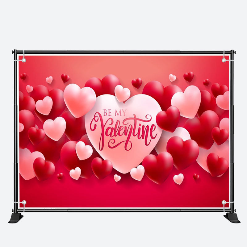 Aperturee - Be My Valentine Repeat Heart Valentines Day Backdrop