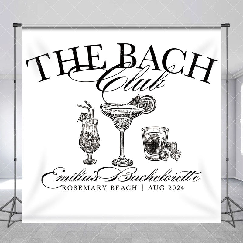 Aperturee - Beach Club Cocktail Custom Bachelorette Backdrop