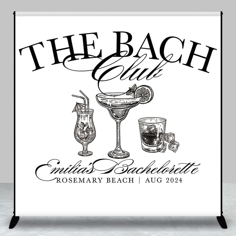 Aperturee - Beach Club Cocktail Custom Bachelorette Backdrop