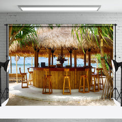 Aperturee - Beach Grass Bar Summer Backdrop For Photography