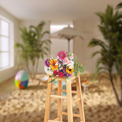 Aperturee - Beach Loungers Vacation Interior Photography Backdrop