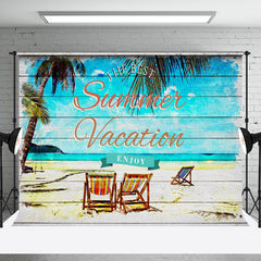 Aperturee - Beach Retro Wooden Summer Vacation Party Backdrop