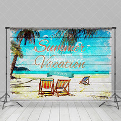 Aperturee - Beach Retro Wooden Summer Vacation Party Backdrop